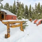 Yellowstone Expeditions Yurt Camp in Yellowstone National Park, USA.