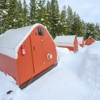 Yellowstone Expeditions Yurt Camp in Yellowstone National Park, USA.