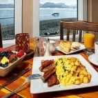 Breakfast at Land's End Resort in Homer, Alaska