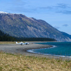 Light aircraft in Lake Clark National Park, Alaska