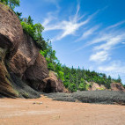 Hopewell Rock formation in Bay of Fundy, Canada