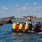 Boat trip on Hudson Bay, Canada.