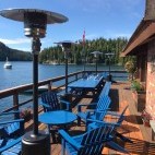 Deck at Farewell Harbour Lodge in British Columbia