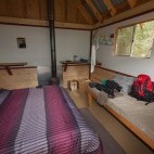 Bedroom at Grizzly Camp in Canada.
