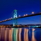 Angus I Macdonald Bridge in Halifax, Nova Scotia, Canada