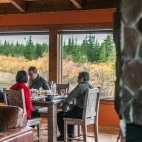 Dining room at Nanuk Polar Bear Lodge in Canada.