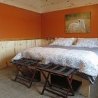 Double bedroom at Nanuk Polar Bear Lodge in Canada.