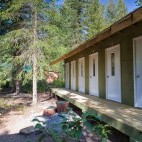 Bathrooms at Grizzly Camp in Canada.