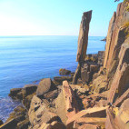 Rock formation in Digby, Nova Scotia, Canada