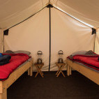 Tent at Orca Waters Base Camp in Vancouver Island, Canada
