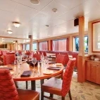 Dining on board Safari Explorer