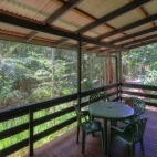 A verandah at Chambers Wildlife Lodge, Australia