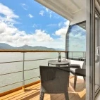 View of a balcony on board Coral Geographer, Australia.