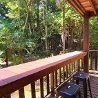 A balcony at Ferntree Rainforest Lodge, Queensland