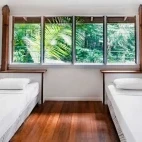A twin room at Ferntree Rainforest Lodge, Queensland
