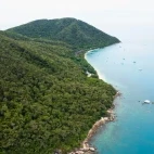 Aerial view of Fitzroy Island, Great Barrier Reef, Australia