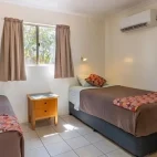 A twin room in a cabin at Mount Surprise Discovery Resort, Queensland