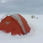 Tent at Gould Bay Emperor Penguin Camp in Antarctica