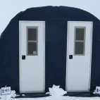 The toilet facilities at Gould Bay Emperor Penguin Camp, Antarctica.