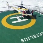 Helipad in Snow Hill, Antarctica.