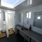 The shower and toilet facilities at Union Glacier Camp.