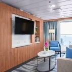 Example of the category A suite lounge area on Ocean Victory, Antarctica.