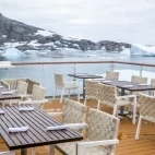 Outdoor deck area on board Ocean Victory, Antarctica.