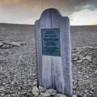 One of the graves of an explorer, on Beechy Island, Arctic Canada.