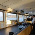 The bridge on the vessel Explorer, Svalbard, Arctic.