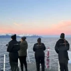 View from the deck of Explorer, in the Arctic.