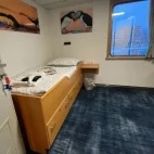 View of a single cabin room on Explorer, Svalbard.