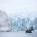 Zodiac in Antarctic Peninsula.