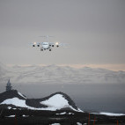 Fly-sail plane in Antarctica
