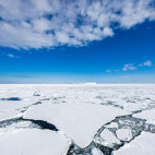 Icy landscape in Ross Sea, Antarctica