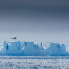 Helicopter, the Weddell Sea, Antarctica.