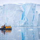 Zodiac in the Weddell Sea, Antarctica.