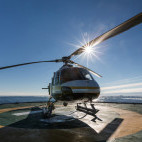 Helicopter, the Weddell Sea, Antarctica.