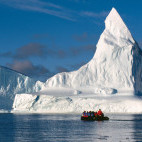 Zodiac in the Weddell Sea, Antarctica.
