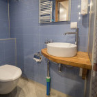 Bathroom on board MS Sjøveien in Svalbard.