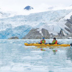 Kayaking in Svalbard.