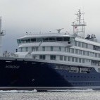 Hondius polar vessel in Svalbard, Norway.