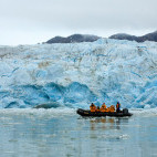 Zodiac in Svalbard.