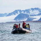Zodiac in Spitsbergen.