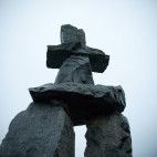 Inukshuk landmark in Canada