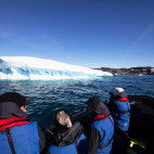 Zodiac in Greenland.
