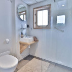 An en suite bathroom onboard Vikingfjord.