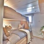 A single cabin onboard Vikingfjord.
