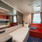Twin window cabin on board Hondius polar vessel.