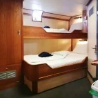 Twin porthole cabin on board Rembrandt van Rijn