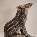 A sitting tapir.